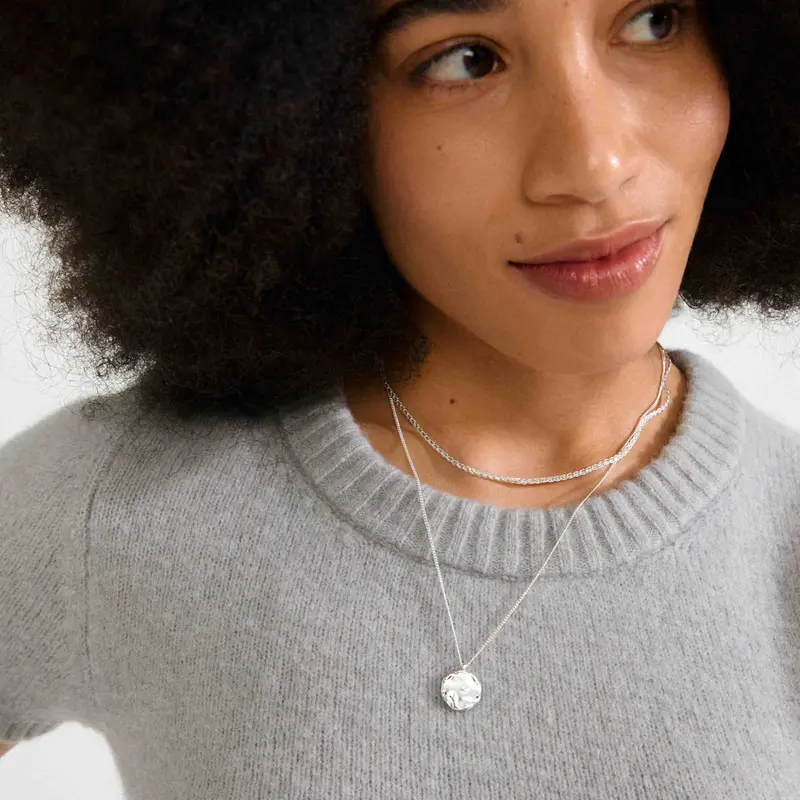 PILGRIM PILGRIM 632536001 DECLAN NECKLACE 2 IN 1 SET SILVER PLATED