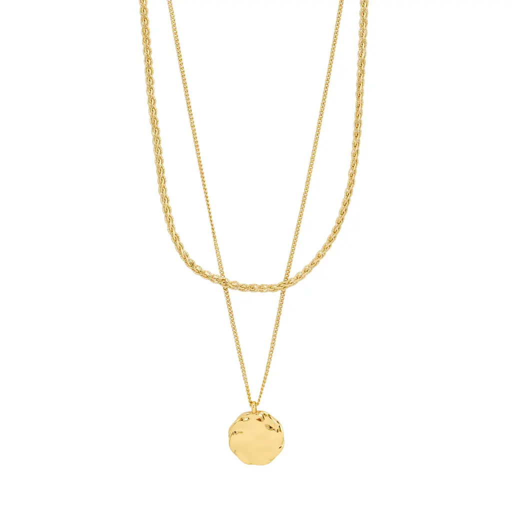 PILGRIM PILGRIM 632532001 DECLAN NECKLACE 2 IN 1 SET GOLD PLATED