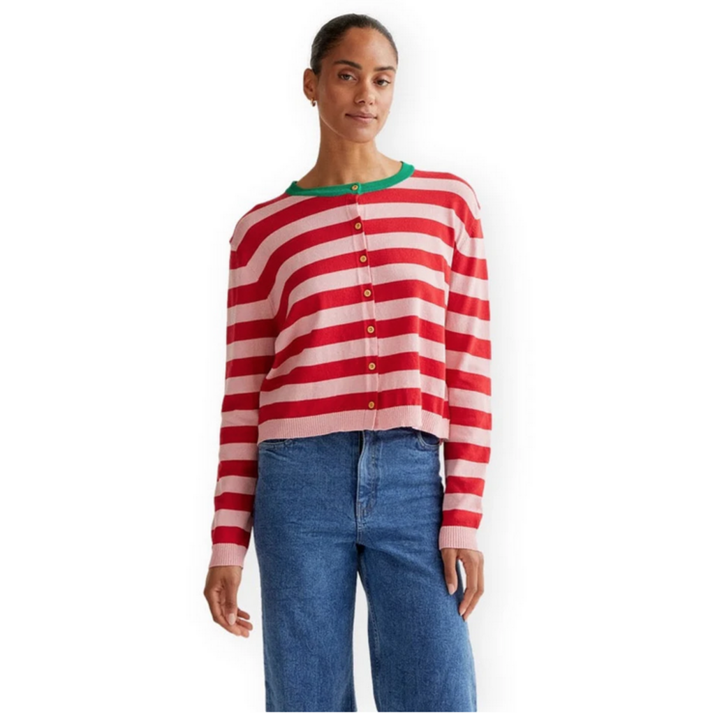 COMPANIA FANTASTICA COMPANIA FANTASTICA 26E 61C/10416 CARDIGAN PINK STRIPES