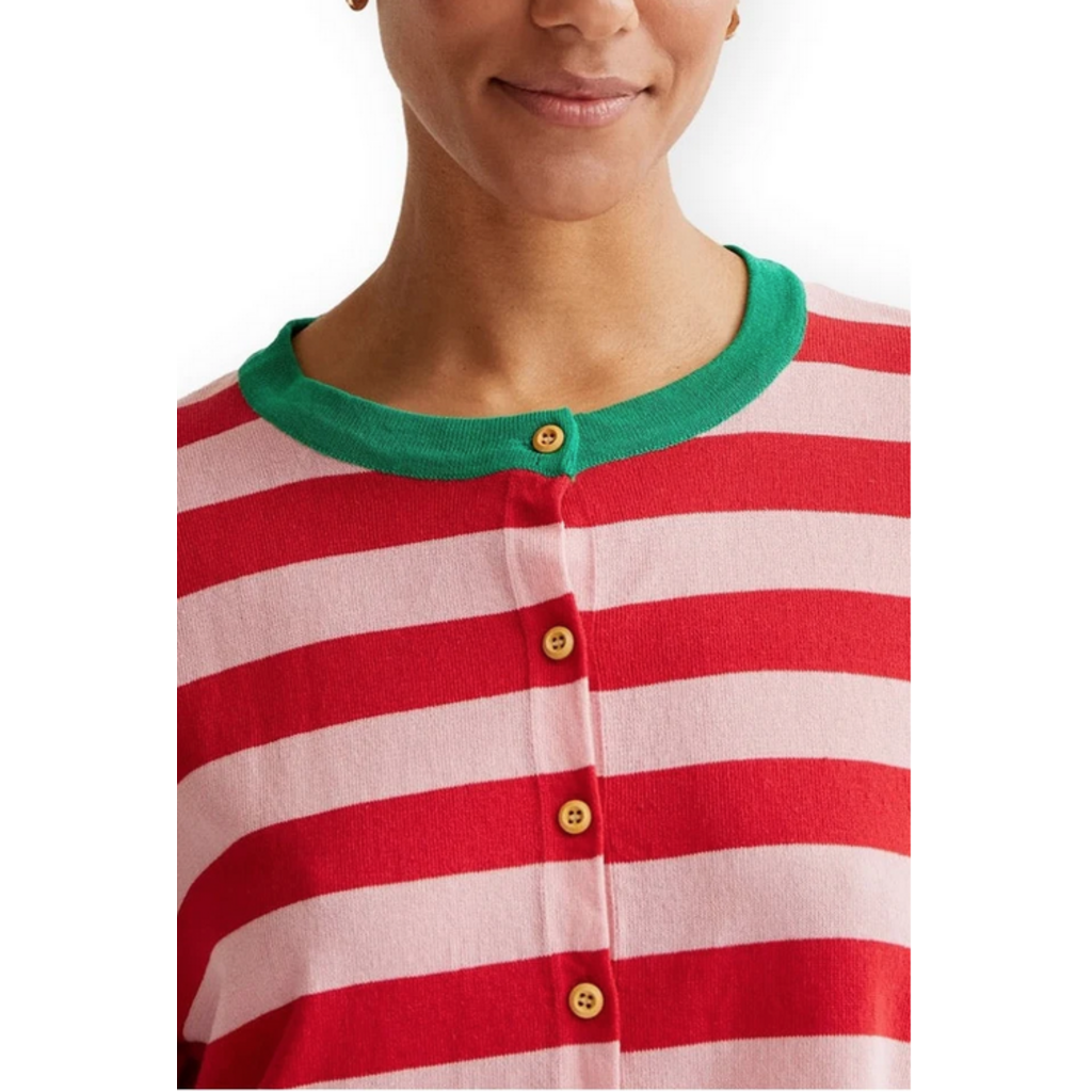 COMPANIA FANTASTICA COMPANIA FANTASTICA 26E 61C/10416 CARDIGAN PINK STRIPES