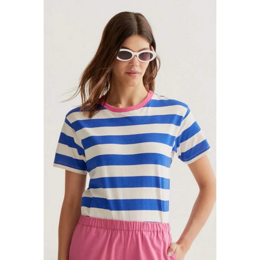 COMPANIA FANTASTICA COMPANIA FANTASTICA 26E 61C/42012 TSHIRT RAYE BLEU