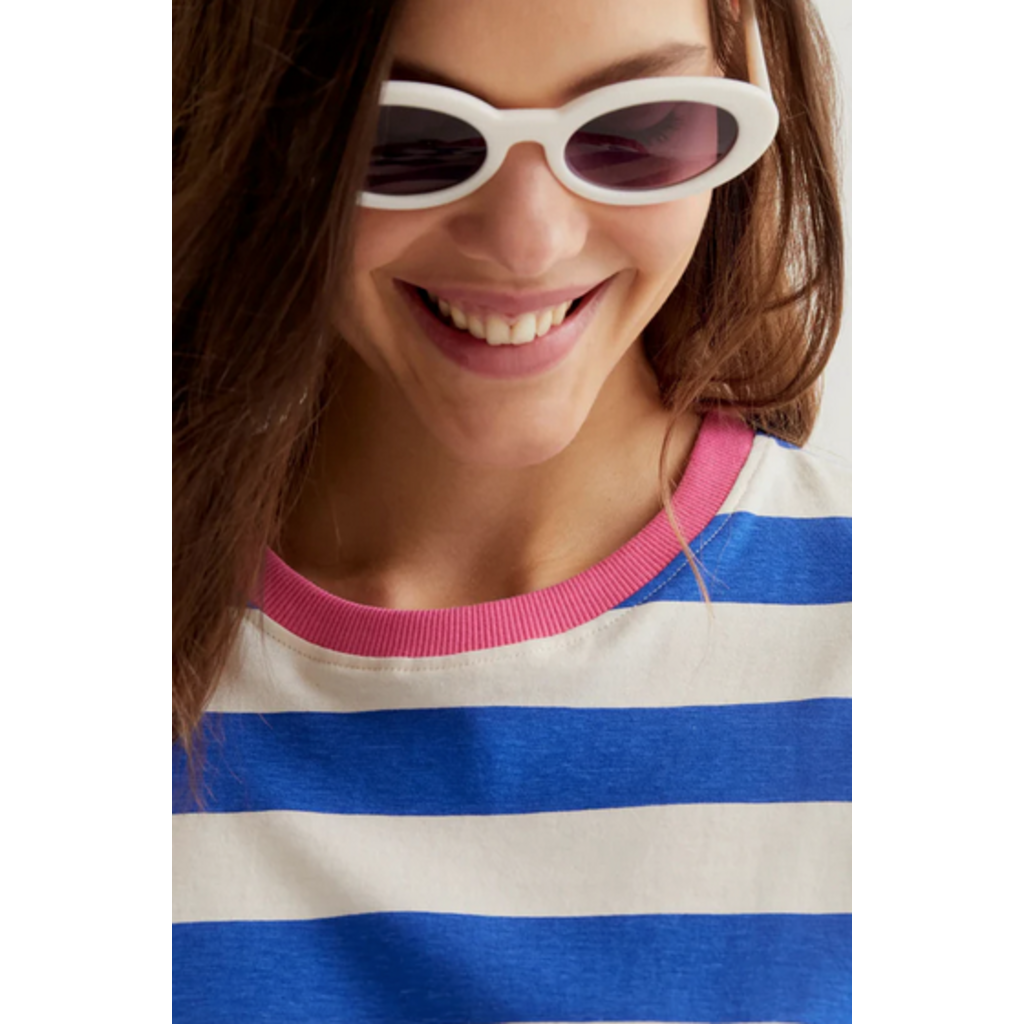 COMPANIA FANTASTICA COMPANIA FANTASTICA 26E 61C/42012 TSHIRT RAYE BLEU