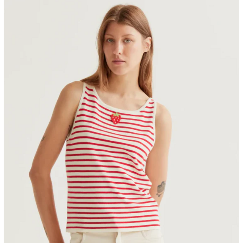 COMPANIA FANTASTICA COMPANIA FANTASTICA 26E 61C/10307 CAMI RED STRIPES