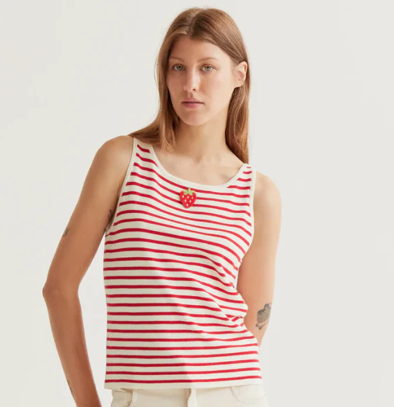 COMPANIA FANTASTICA COMPANIA FANTASTICA 26E 61C/10307 CAMI RED STRIPES