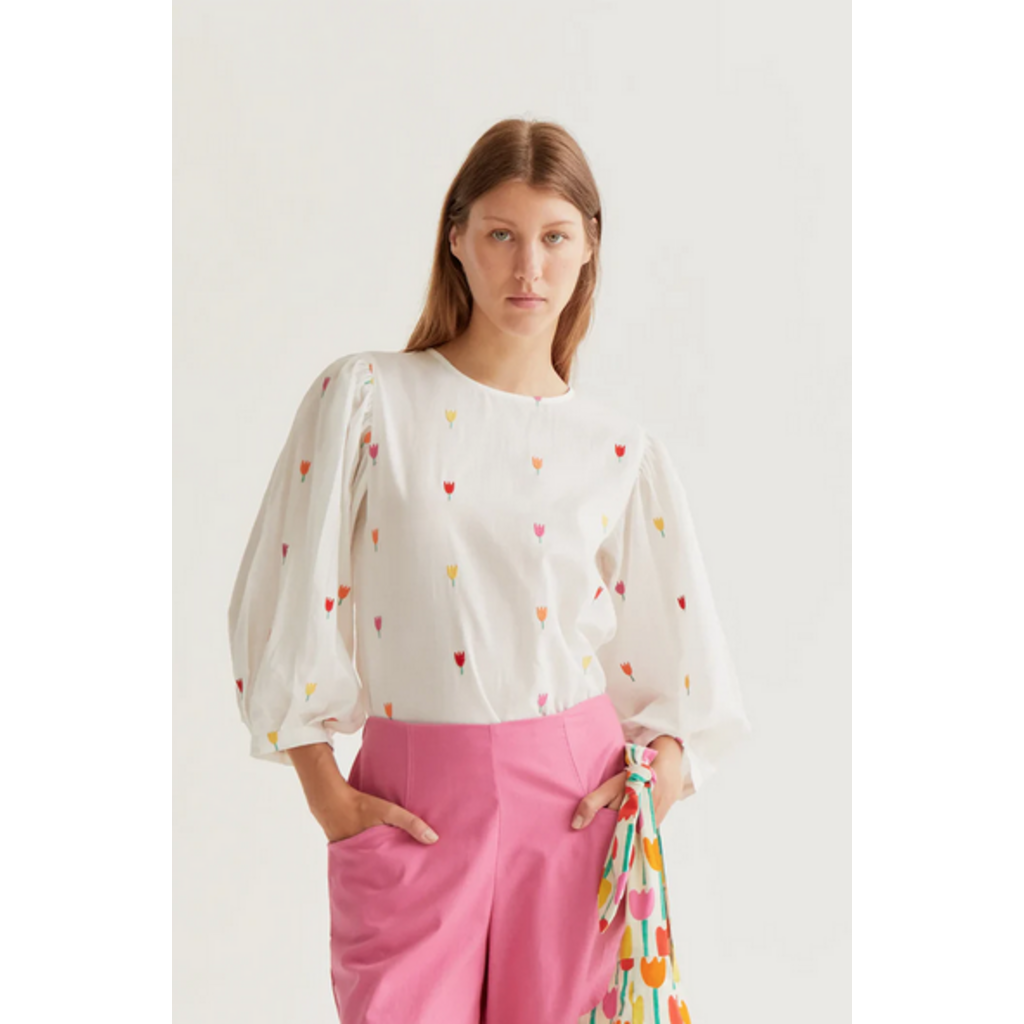 COMPANIA FANTASTICA COMPANIA FANTASTICA 26E 61C/41009 CHEMISE TULIPES ECRU