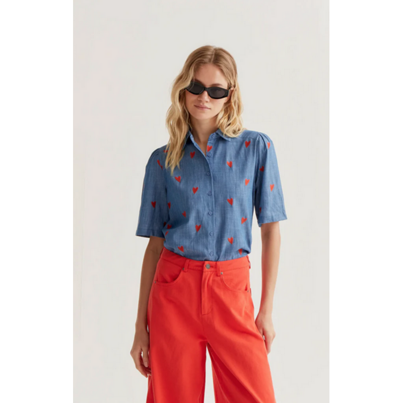 COMPANIA FANTASTICA COMPANIA 26E 61C/40011 CHEMISE CHAMBRAY COEURS