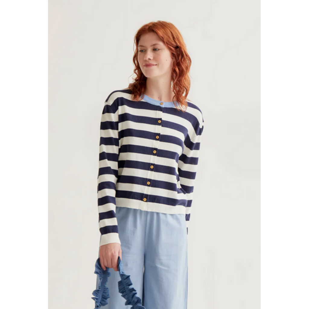 COMPANIA FANTASTICA COMPANIA FANTASTICA 26E 61C/10415 CARDIGAN BLUE STRIPES
