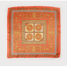 CARACOL CARACOL FOULARD SATINE CARRE MOTIF PAISLEY 6238/ORA