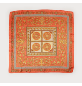 CARACOL CARACOL FOULARD SATINE CARRE MOTIF PAISLEY 6238/ORA
