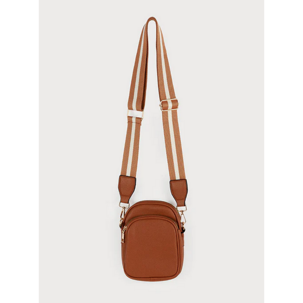 CARACOL CARACOL SAC BANDOULIERE GANSE RAYURE 2 TONS 7190/TAN