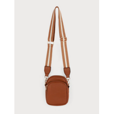 CARACOL CARACOL SAC BANDOULIERE GANSE RAYURE 2 TONS 7190/TAN