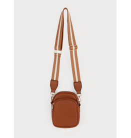 CARACOL CARACOL SAC BANDOULIERE GANSE RAYURE 2 TONS 7190/TAN