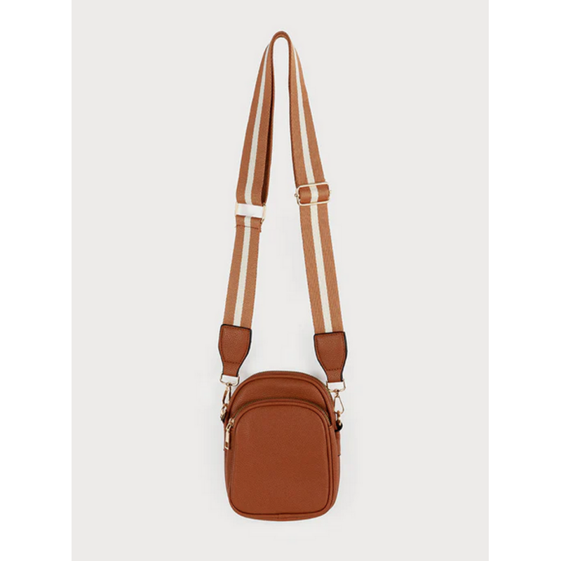 CARACOL CARACOL SAC BANDOULIERE GANSE RAYURE 2 TONS 7190/TAN