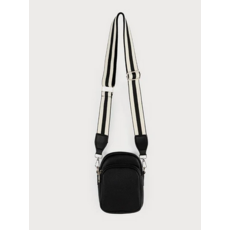 CARACOL CARACOL SAC BANDOULIERE GANSE RAYURE 2 TONS 7190/BLK