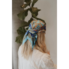 CARACOL CARACOL FOULARD SATINE CARRE MOTIF PAISLEY 6238/TRQ