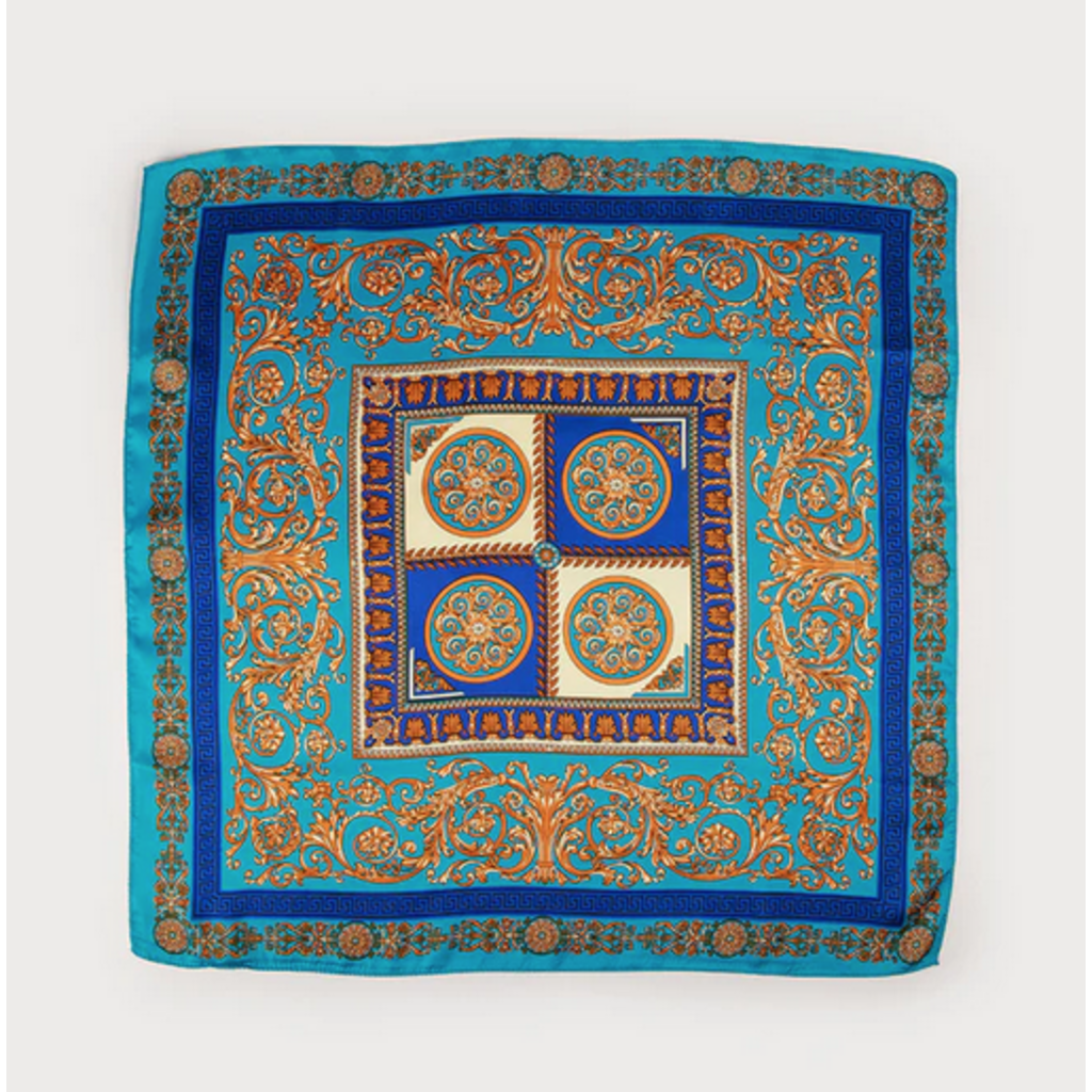 CARACOL CARACOL FOULARD SATINE CARRE MOTIF PAISLEY 6238/TRQ