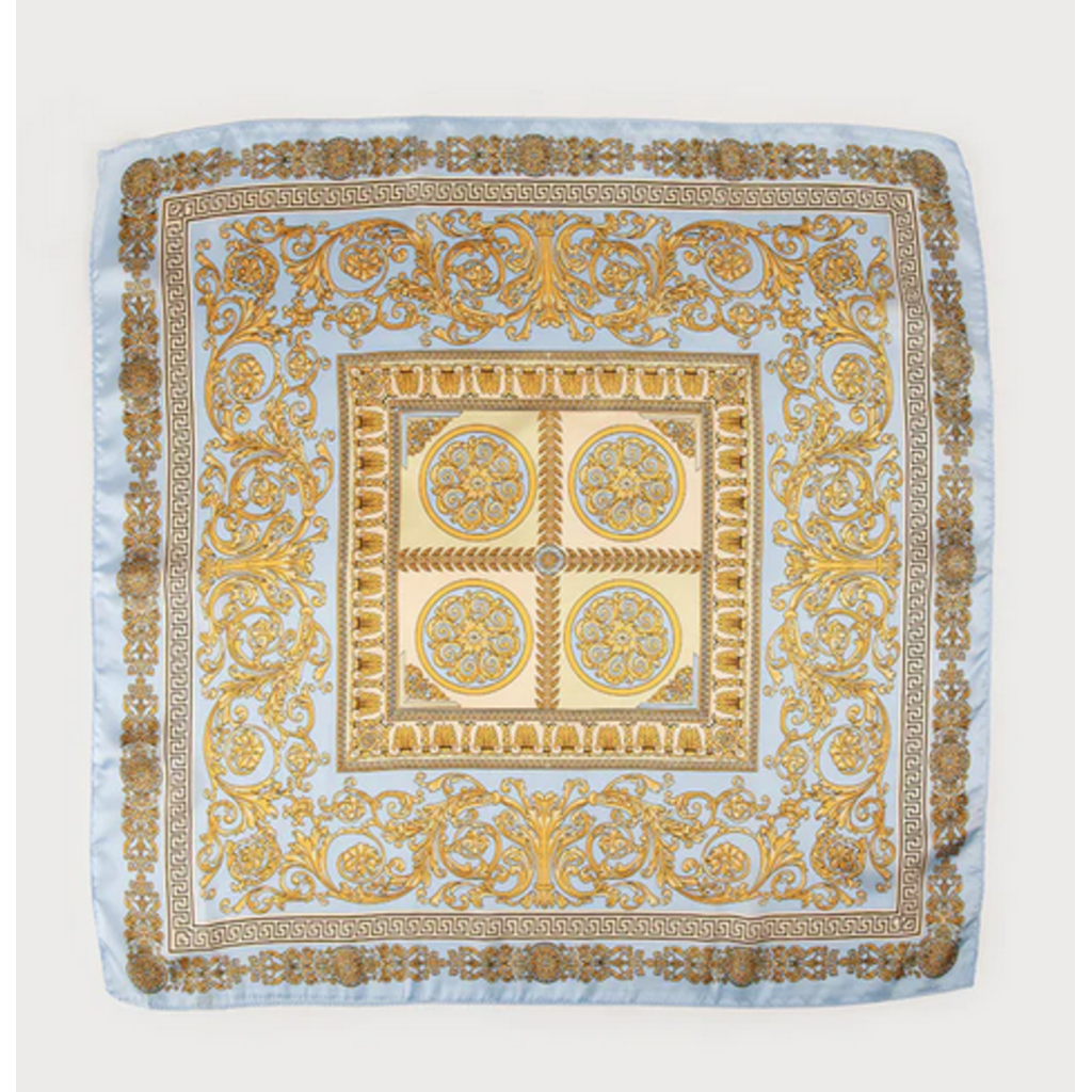 CARACOL CARACOL FOULARD SATINE CARRE MOTIF PAISLEY 6238/SKY