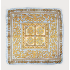 CARACOL CARACOL FOULARD SATINE CARRE MOTIF PAISLEY 6238/SKY