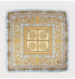 CARACOL CARACOL FOULARD SATINE CARRE MOTIF PAISLEY 6238/SKY