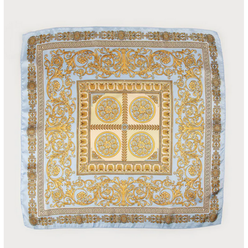 CARACOL CARACOL FOULARD SATINE CARRE MOTIF PAISLEY 6238/SKY