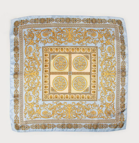CARACOL CARACOL FOULARD SATINE CARRE MOTIF PAISLEY 6238/SKY