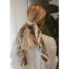 CARACOL CARACOL FOULARD SATINE CARRE MOTIF PAISLEY 6238/CRM