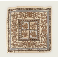 CARACOL CARACOL FOULARD SATINE CARRE MOTIF PAISLEY 6238/CRM