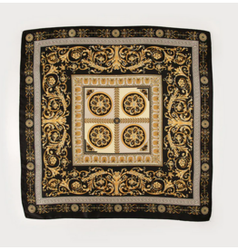CARACOL CARACOL FOULARD SATINE CARRE MOTIF PAISLEY 6238/BLK