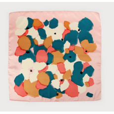 CARACOL CARACOL FOULARD SATINE CARRE MOTIF FLORAL ABSTRAIT 6235/PNK