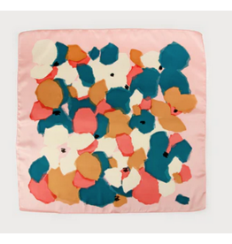 CARACOL CARACOL FOULARD SATINE CARRE MOTIF FLORAL ABSTRAIT 6235/PNK