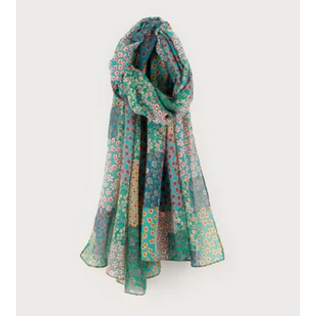 CARACOL CARACOL FOULARD LEGER IMPRIME MOTIF FLORAL 6234/BLU