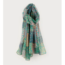CARACOL CARACOL FOULARD LEGER IMPRIME MOTIF FLORAL 6234/BLU