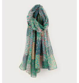 CARACOL CARACOL FOULARD LEGER IMPRIME MOTIF FLORAL 6234/BLU