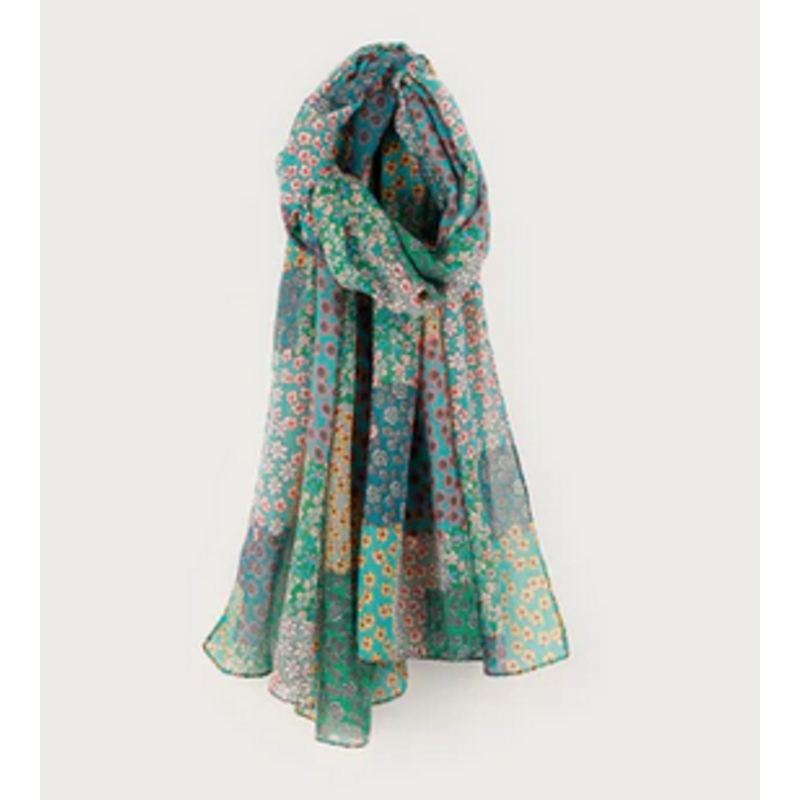CARACOL CARACOL FOULARD LEGER IMPRIME MOTIF FLORAL 6234/BLU