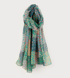 CARACOL CARACOL FOULARD LEGER IMPRIME MOTIF FLORAL 6234/BLU