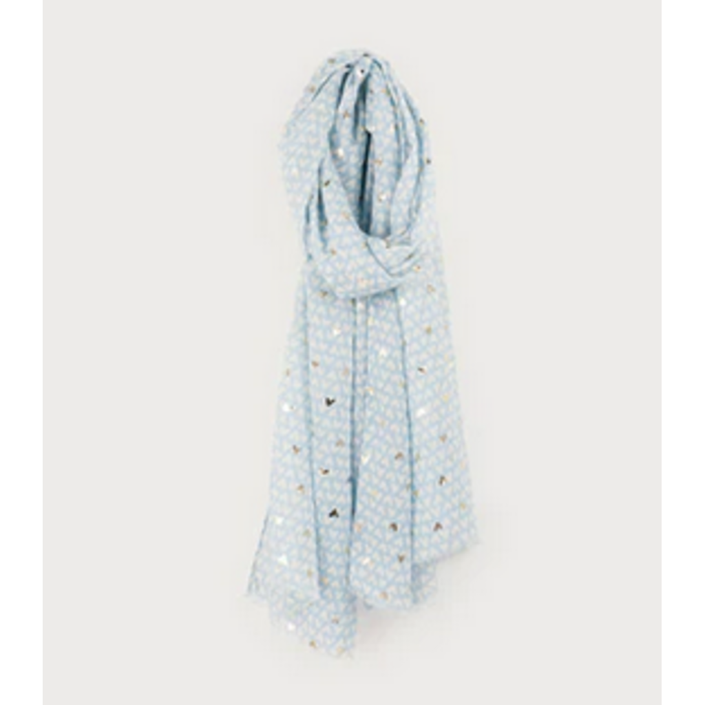 CARACOL CARACOL FOULARD LEGER IMPRIME MINI COEUR 6229/BLU