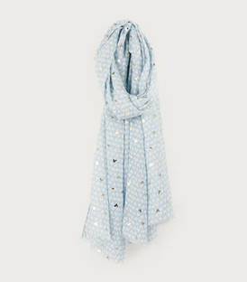CARACOL CARACOL FOULARD LEGER IMPRIME MINI COEUR 6229/BLU