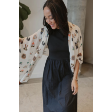 CARACOL CARACOL FOULARD LEGER IMPRIME CHIENS LUDIQUE 6227/BGE