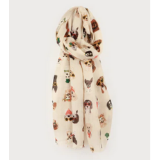 CARACOL CARACOL FOULARD LEGER IMPRIME CHIENS LUDIQUE 6227/BGE