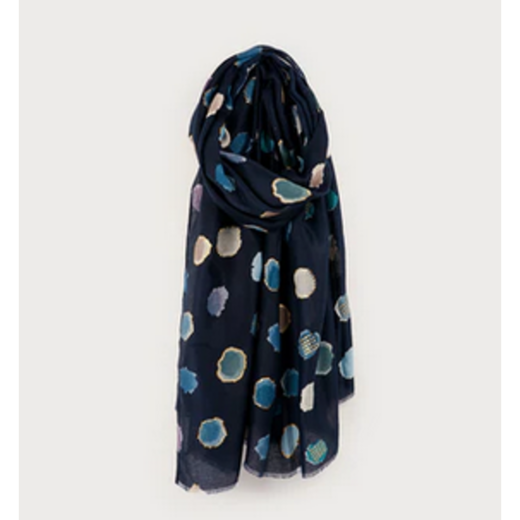 CARACOL CARACOL FOULARD LEGER IMPRIME POIS COLORE 6221/NAV
