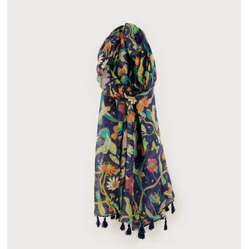 CARACOL CARACOL FOULARD LEGER IMPRIME POIS COLORE 6226/NAV