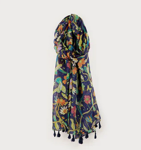 CARACOL CARACOL FOULARD LEGER IMPRIME POIS COLORE 6226/NAV