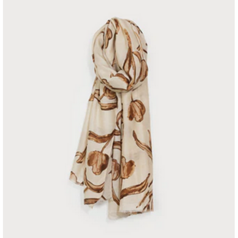 CARACOL CARACOL FOULARD LEGER IMPRIME FLEURS LUREX 6218/BGE