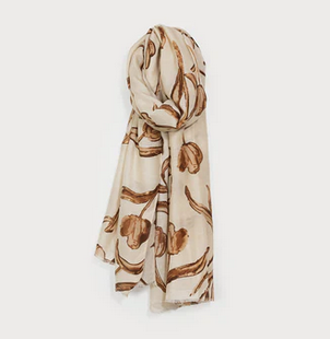 CARACOL CARACOL FOULARD LEGER IMPRIME FLEURS LUREX 6218/BGE