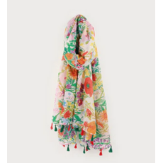 CARACOL CARACOL FOULARD LEGER IMPRIME BOUQUET PONPOMS 6201/TRO