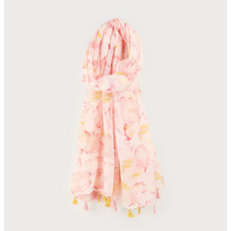 CARACOL CARACOL FOULARD LEGER IMPRIME BOUQUET PONPOMS 6201/ROS