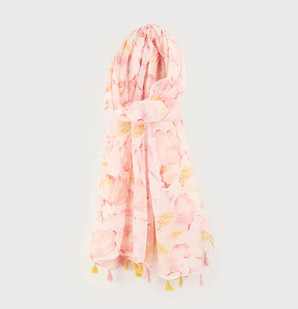 CARACOL CARACOL FOULARD LEGER IMPRIME BOUQUET PONPOMS 6201/ROS