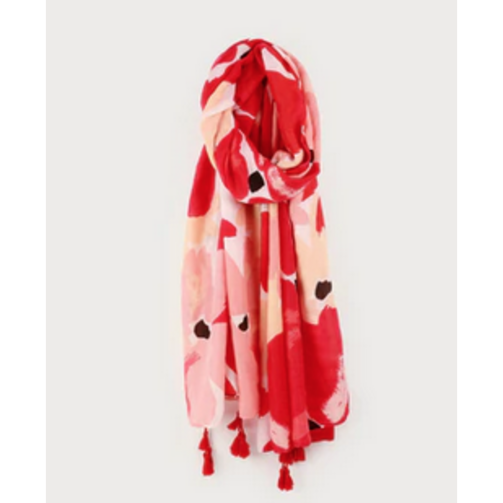 CARACOL CARACOL FOULARD LEGER IMPRIME BOUQUET FLORAL 6199/RED