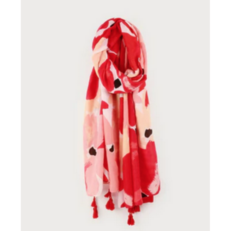 CARACOL CARACOL FOULARD LEGER IMPRIME BOUQUET FLORAL 6199/RED