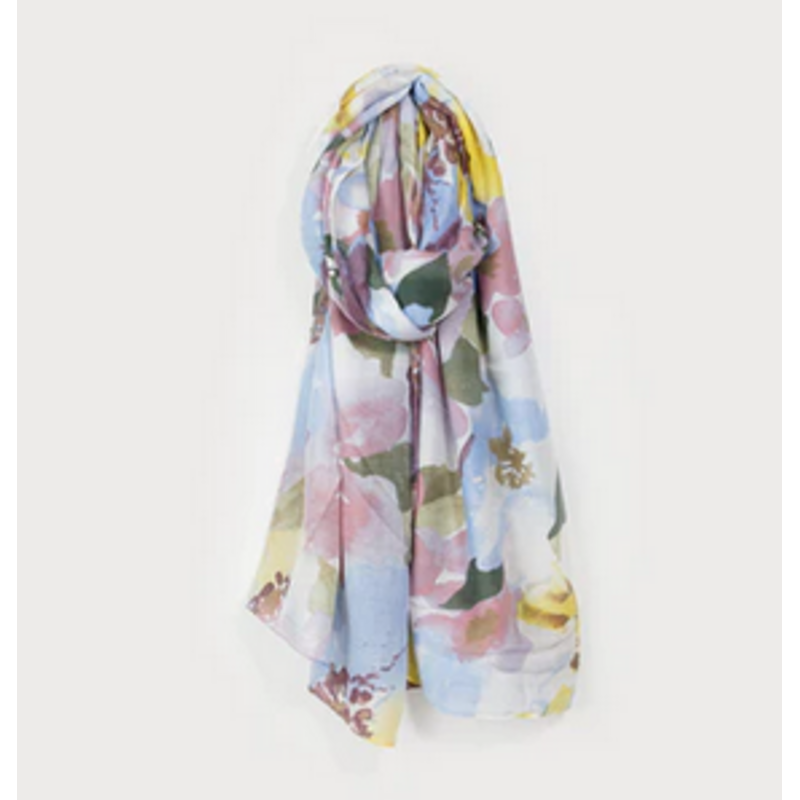 CARACOL CARACOL FOULARD LEGER IMPRIME BOUQUET FLORAL 6199/PUR